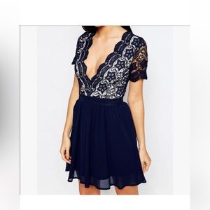 Navy lace dress